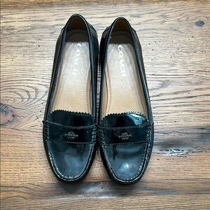 Coach Black Patent Leather Loafers for Women